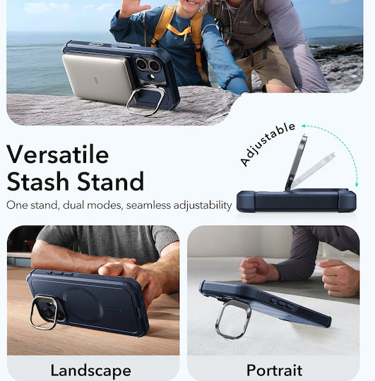 ESR Cyber Umschlag Rückseite Silikon Blau (iPhone 17)