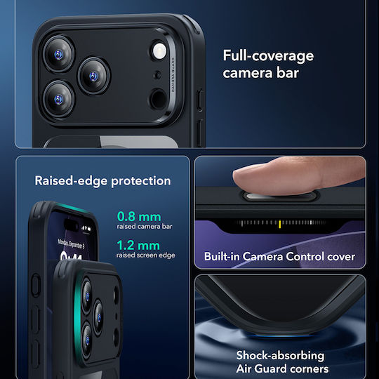 ESR Classic Hybrid Halolock Umschlag Rückseite Transparent (iPhone 17 Pro Max)