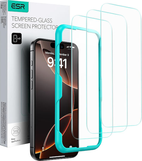 ESR Black Tempered Glass 3pcs (iPhone Air)