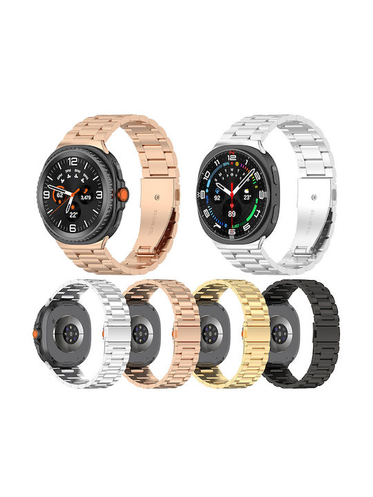 Techsuit Curea Oțel inoxidabil Negru (Samsung Galaxy Watch8, Watch8 Classic)