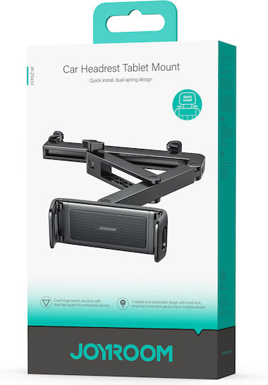 Joyroom Car Mobile Mount 4.7" - 13" with Adjustable Hooks Black