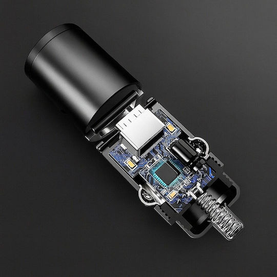 Techsuit Auto-Ladegerät 30W 3A Schnellladung mit einem Anschluss: 1xType-C Schwarz Farbe