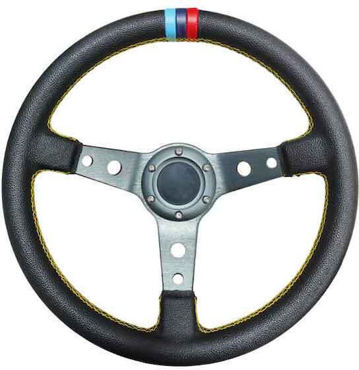 Racing Car Steering Wheel with 35cm Diameter Yellow/Yellow