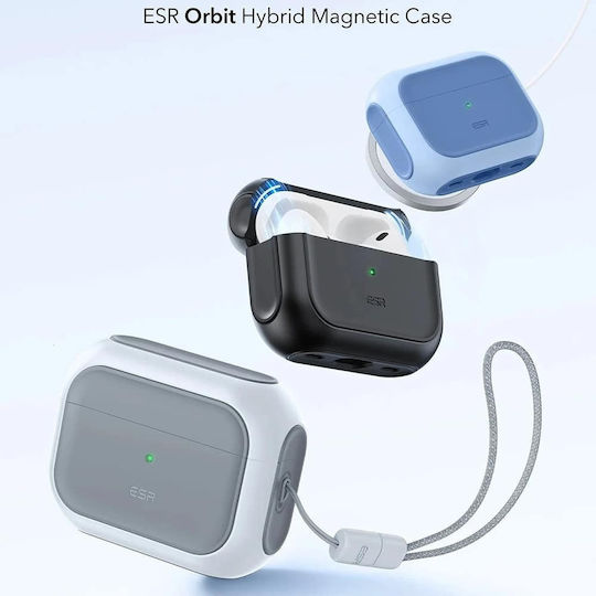 ESR Orbit Hybrid Halolock Case Plastic / Silicone in White color for Apple AirPods Pro 3
