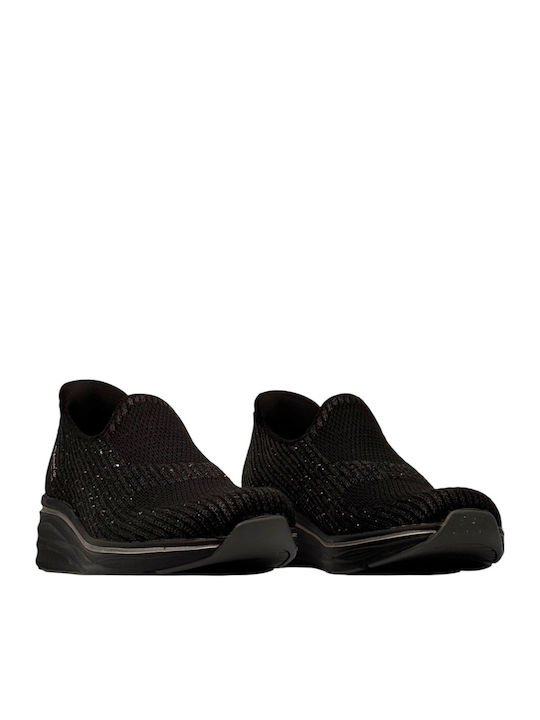 Women's Slip-Ons Made Of Synthetic Leather Black