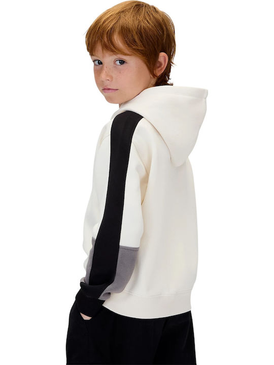 Kids Sweatshirt with Hood Ecru