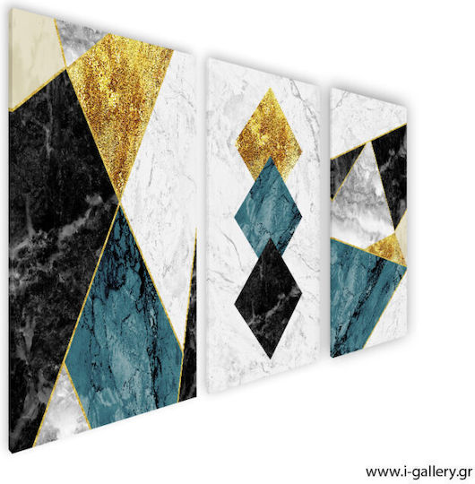 Canvas Painting Gold Marble Threefold “Offer” Threefold 90x130 Cm 3 Pieces