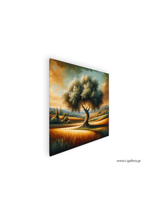Πίνακας Ζωγραφικής Καμβά Δέντρο Ελιάς 90x90 Cm