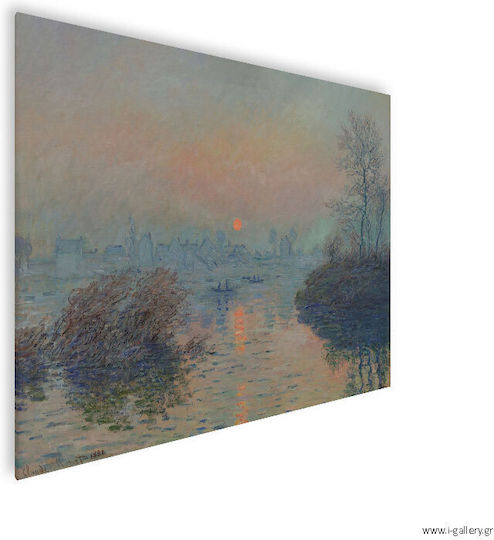 Monet Sonnenuntergang An Seine Bei Lavacourt Winter Effekt 120x80 cm Gemälde