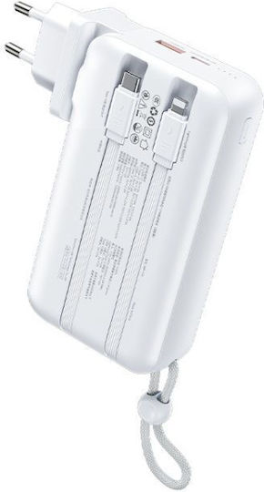 WK WP-119 Power Bank 20000mAh 22.5W με Θύρα USB-A και Θύρα USB-C Power Delivery Λευκό