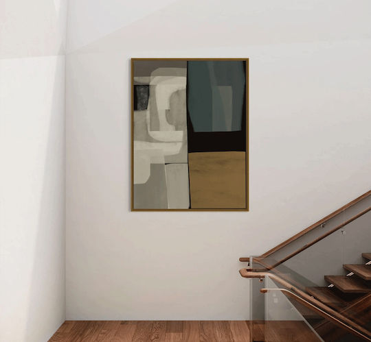 Gemälde Zitat Leinwand Neutral Grünes Abstrakt 35x50 cm