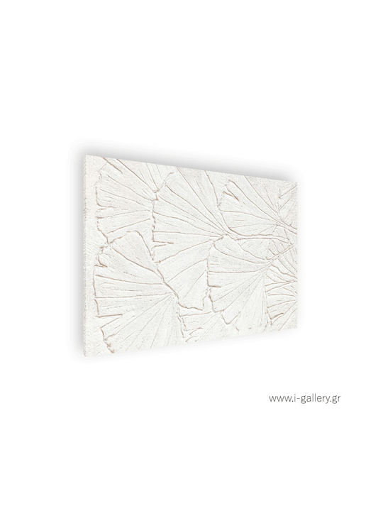 Canvas Painting White Lines Flowers 150x100 Cm