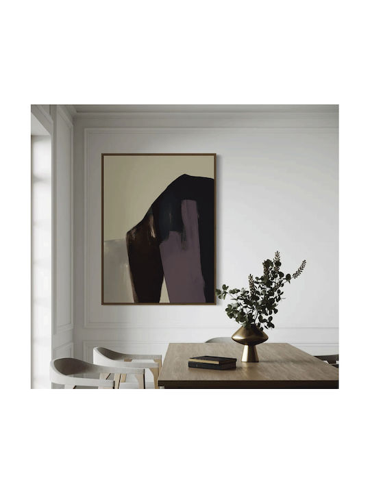 Gemälde Zitat Leinwand Beige Blau Welt 80x120 cm