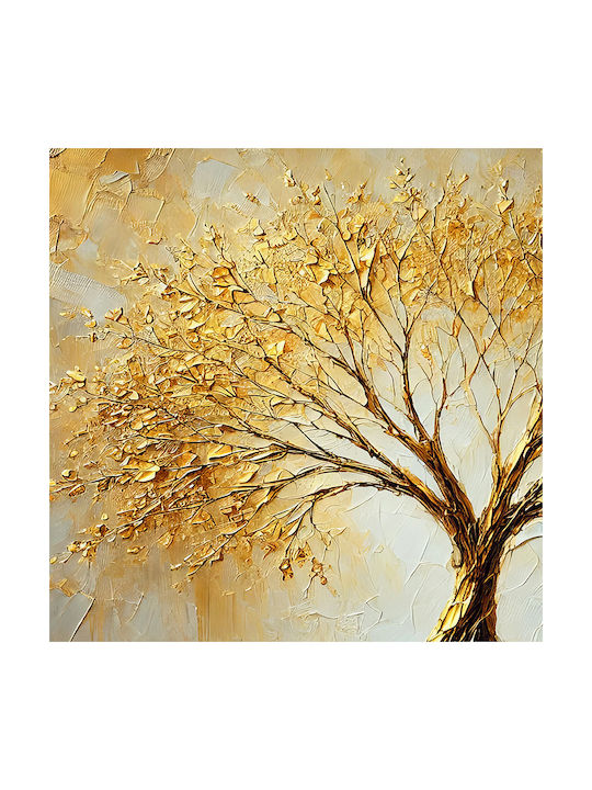 Canvas Painting Gold Touch Tree 150x70 Cm