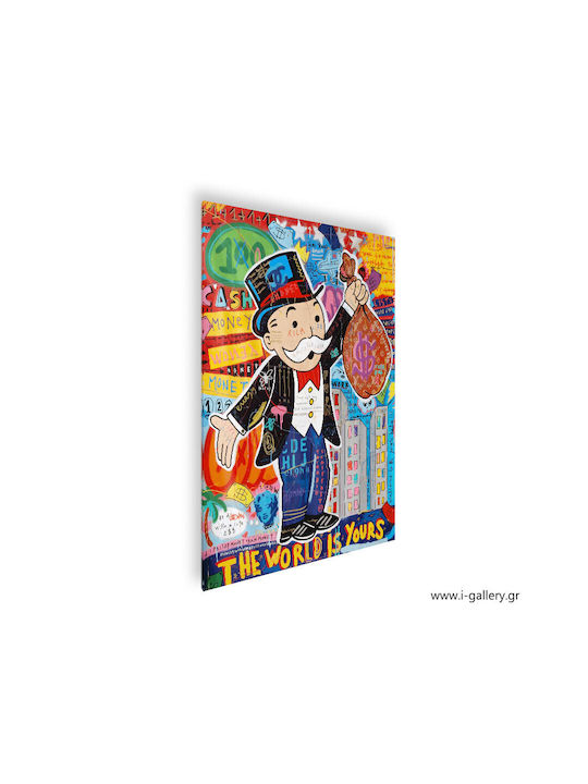 Canvas Painting World Is Yours Monopoly 70x100 Cm