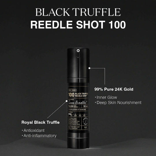 VT Cosmetics Schwarzer Trüffel Reedle Shot 100 Anti-Aging Serum Booster Gesicht 50ml