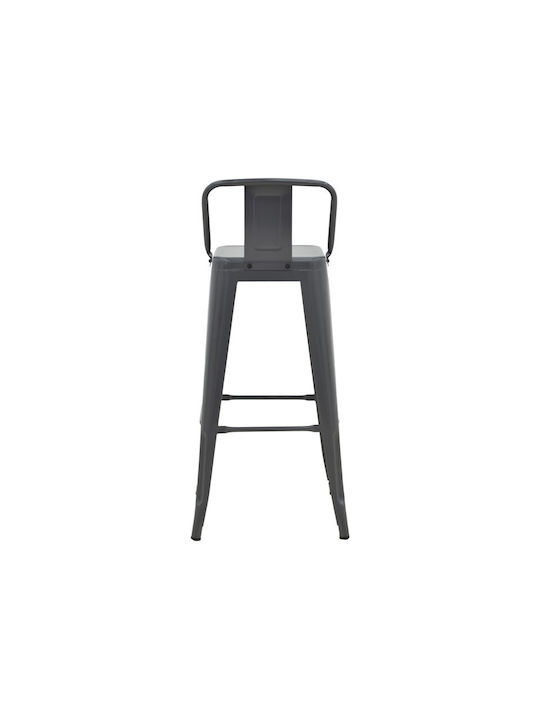 Табуретка Бар с гръбнак Метално Utopia Utopia Anthracite Shade 42x42x86бр