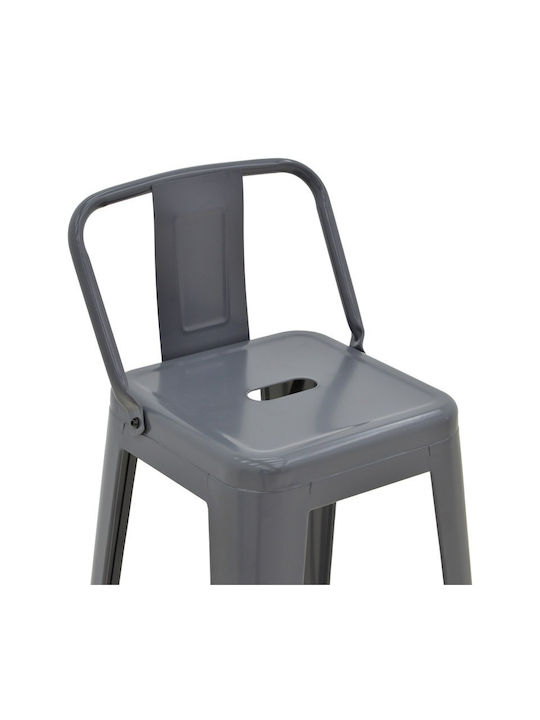 Табуретка Бар с гръбнак Метално Utopia Utopia Anthracite Shade 42x42x86бр