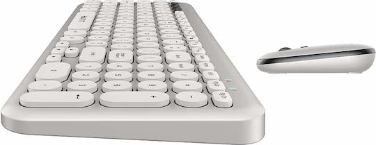 Havit KB254GCM Kabellos Tastatur & Maus Set Englisch US Light Gray