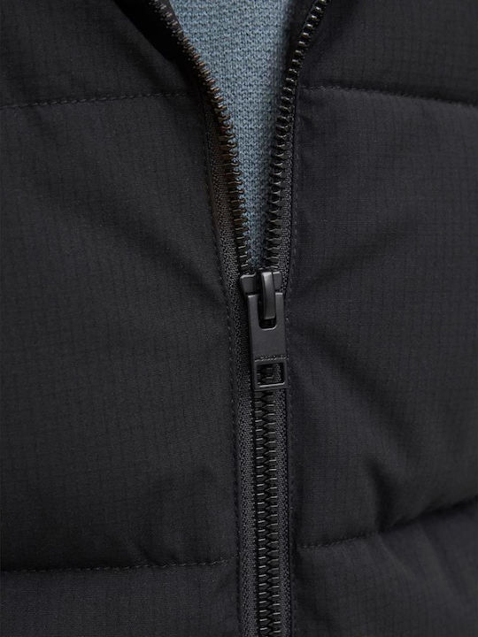 Kinder Steppjacke mit Futter & Kapuze Schwarz