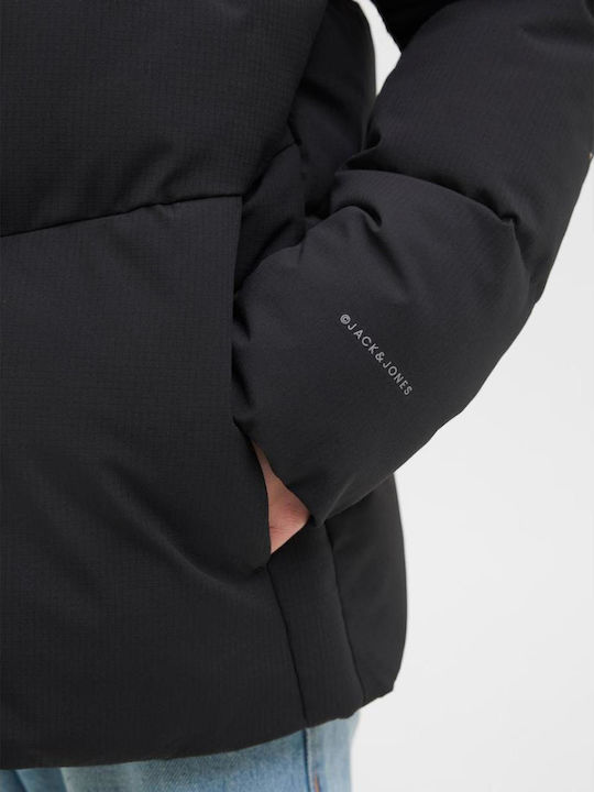 Kinder Steppjacke mit Futter & Kapuze Schwarz