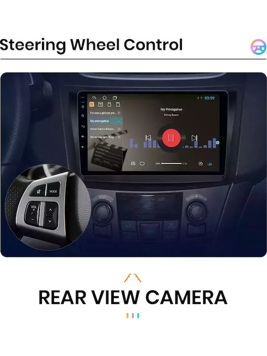 Auto-Audiosystem für Toyota Korolla 2006-2012 mit Touchscreen 9" Bluetooth USB Eingebautes Wi-Fi GPS Android Auto