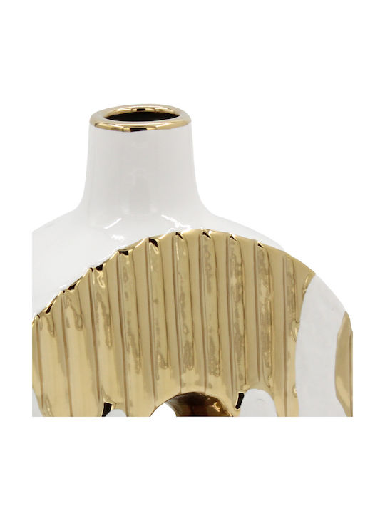 Keskor Decorative Vase White 10x8x21.5cm