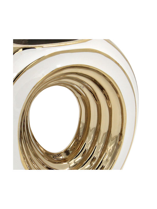 Keskor Decorative Vase White 18x8x20cm