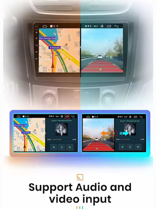 Auto-Audiosystem für Toyota Aygo 2014 (Bluetooth/USB/WiFi/GPS/Apple-Carplay/Android-Auto) mit Touchscreen 9"