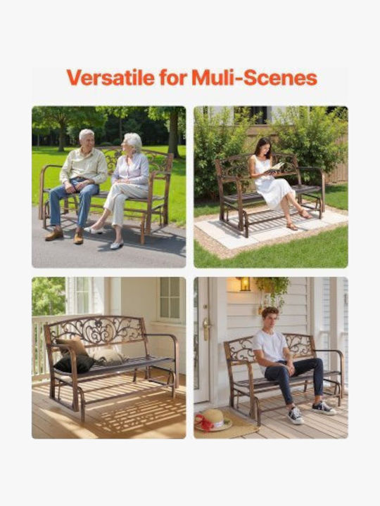 Outdoor-Sofa & Bank Metallisch Bronze 127x69x85cm