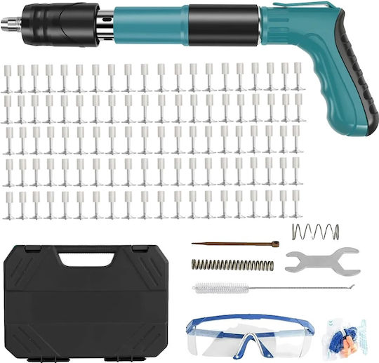 Rivetenpistole Einstellbare Stromquelle Geräuschreduzierung Design Set-100 Nägel-Box