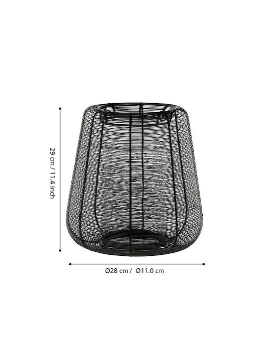 Eglo Hagony Φαναράκι Μεταλλικό Μαύρο 29x29x28εκ.