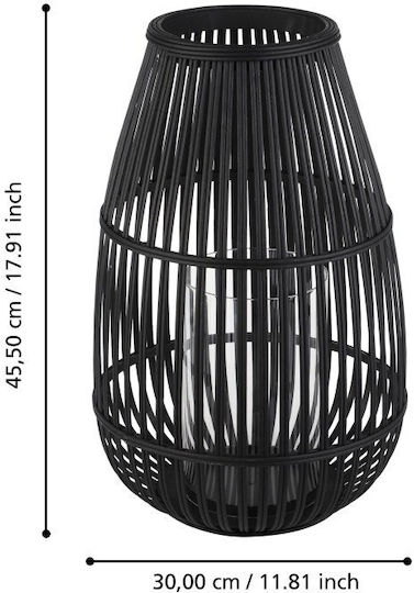 Eglo Bunawan Фенерче Бамбуков Черен 45.5x45.5x30бр 1бр