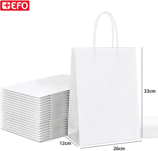 +Efo Χάρτινη Τσάντα για Δώρο Λευκή 26x12x33εκ.