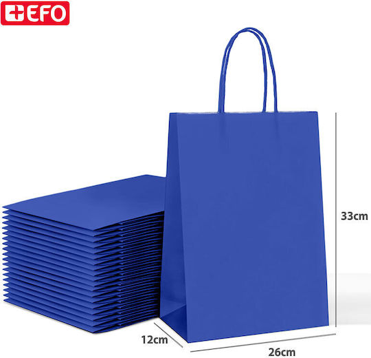 +Efo Хартиена Чанта за Подарък Син 26x12x33см.