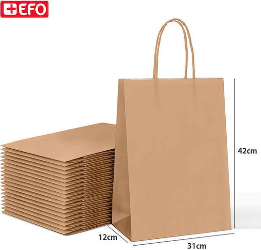 +Efo Paper Bag for Gift Brown 31x12x42cm.