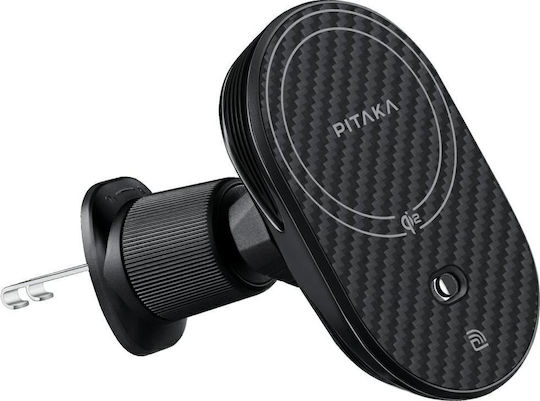 Pitaka Car Mobile Mount with Magnet and Wireless Charging MagSafe Black