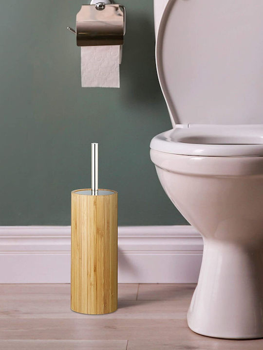Relaxdays Inox Toilet Brush Beige