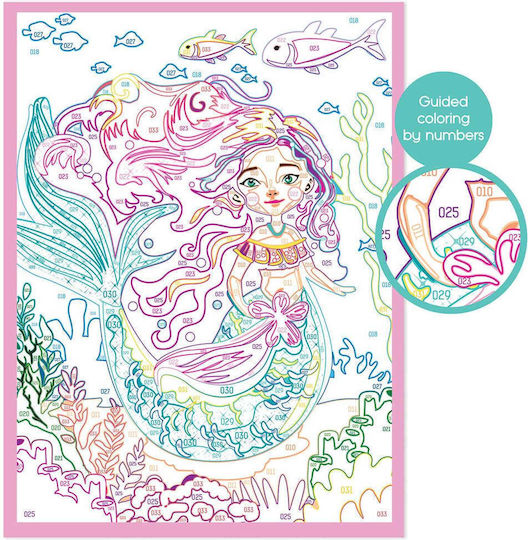 Happihobbi Paint & Frame Paint By Numbers Mythical Mermaid Ηλικίες 8+ Χρονών