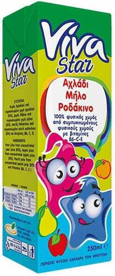 Viva Χυμός Star Boy Αχλάδι / Πράσινο Μήλο / Ροδάκινο 250ml