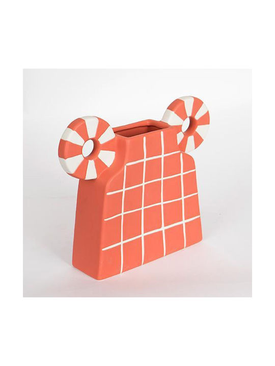 Decorative Vase Orange 22.5x8x30.6cm