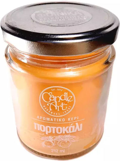 Candle n'Art Αρωματικό Κερί Σόγιας σε Βάζο με Άρωμα Με Αιθέρια Έλαια Πορτοκαλιού 212gr