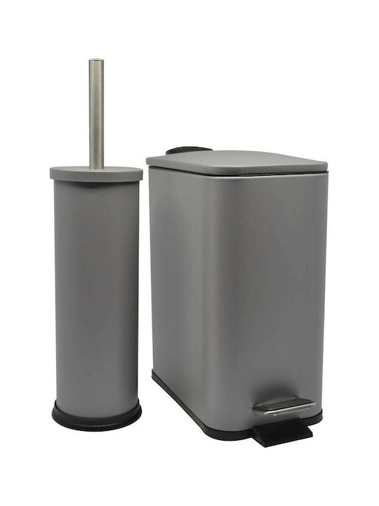 Ankor Metallisch Badezimmer Mülleimer Sanftes Schließen 5Es Gray