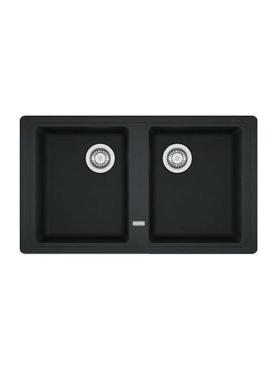 Franke Basis Bfg 620 1140284103 Drop-In Sink Synthetic Granite W86xD50cm Onyx