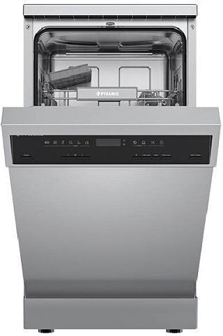 Pyramis Freistehender Geschirrspüler für 10 Gedecke B44.8xH84.5cm Inox PDWGE 45FS