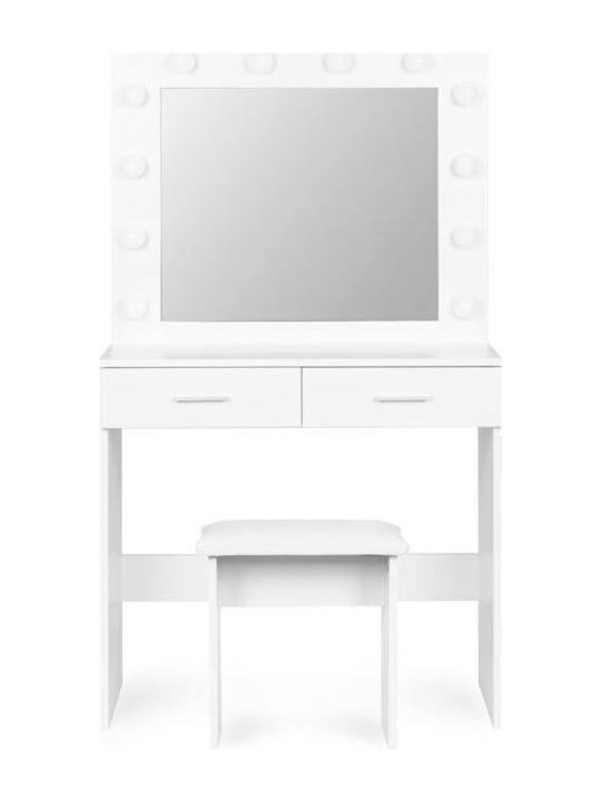 Modern Home Ξύλινο Έπιπλο Τουαλέτα Κρεβατοκάμαρας 2 Συρτάρια Καθρέπτη Φωτισμό Led Chdt03 Modernhome