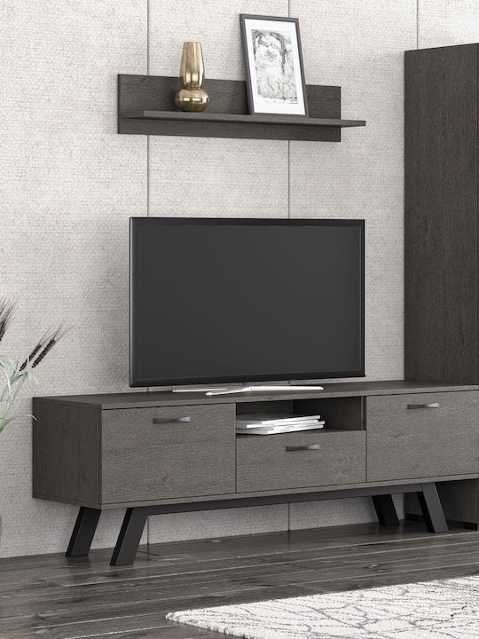 Wohnzimmer TV-Einheit Gray L150xB44.5xH52cm