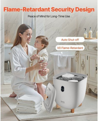 Vevor Gray Towel Warmer Bucket 25l Timer & LED Temperature Display Mjjrths25lle9ugvt001v2