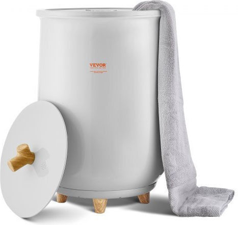 Vevor 20l Towel Warmer Bucket Led Light Timer Temperature Setting Gray