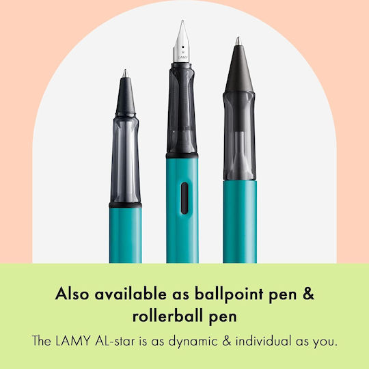 Lamy Al-star Писалка Fine Прозрачна от Алуминий с Червено Мастило